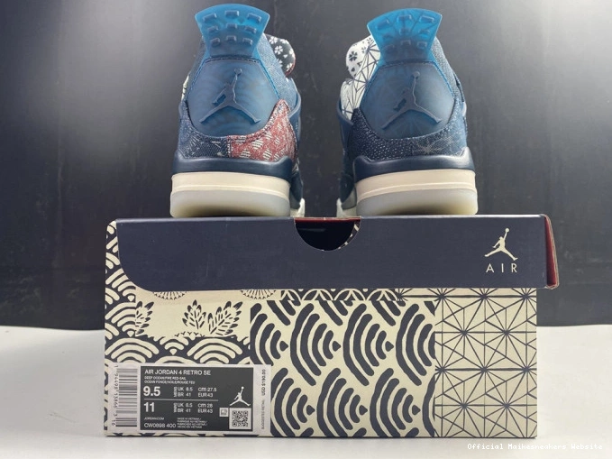 Official Maikesneakers SE Sashiko Retro Jordan 4 CW0898-400 Air 0722